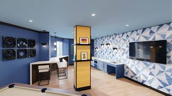 Reimagined resident lounge, party room and entertainment spaces coming soon